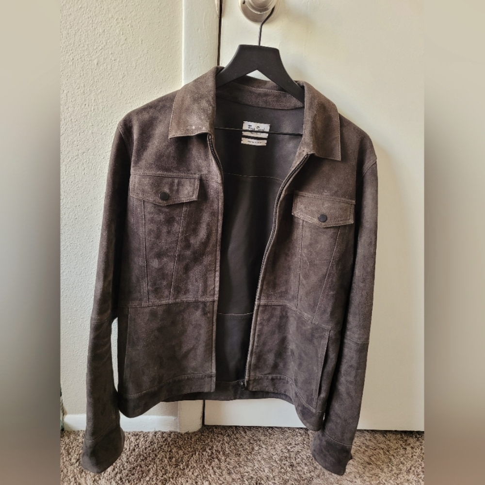 Fred Segal mens suede leather jacket